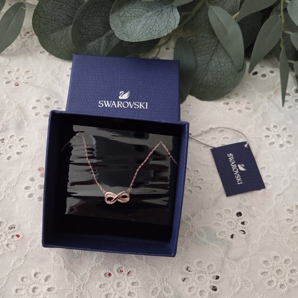 Swarovski Rose Gold Infinity Necklace
